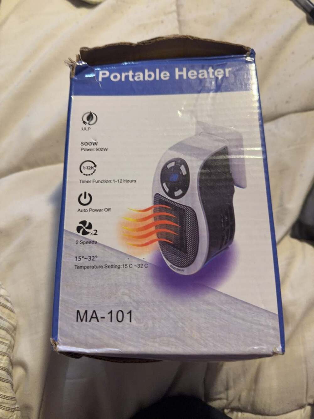 MA-101 500W Portable Wall Outlet Heater